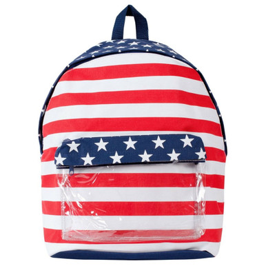 Photos - Backpack Private Label Lightweight Patriotic American Flag Laptop  AF-05-NV