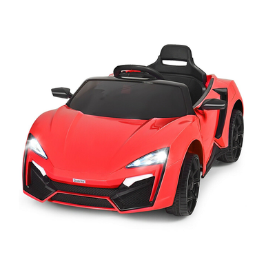 Kids' 12V Electric Ride-on Sports Car with Parent Safety Remote - White