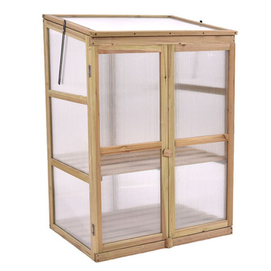Photos - Greenhouses Goplus Portable Wooden Cold Frame Greenhouse GT2979
