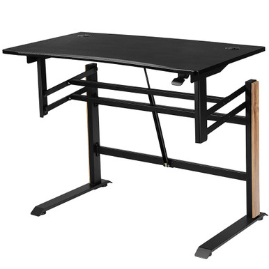 Photos - Office Desk Goplus Pneumatic Height Adjustable Sit-to-Stand Desk HW65960BK