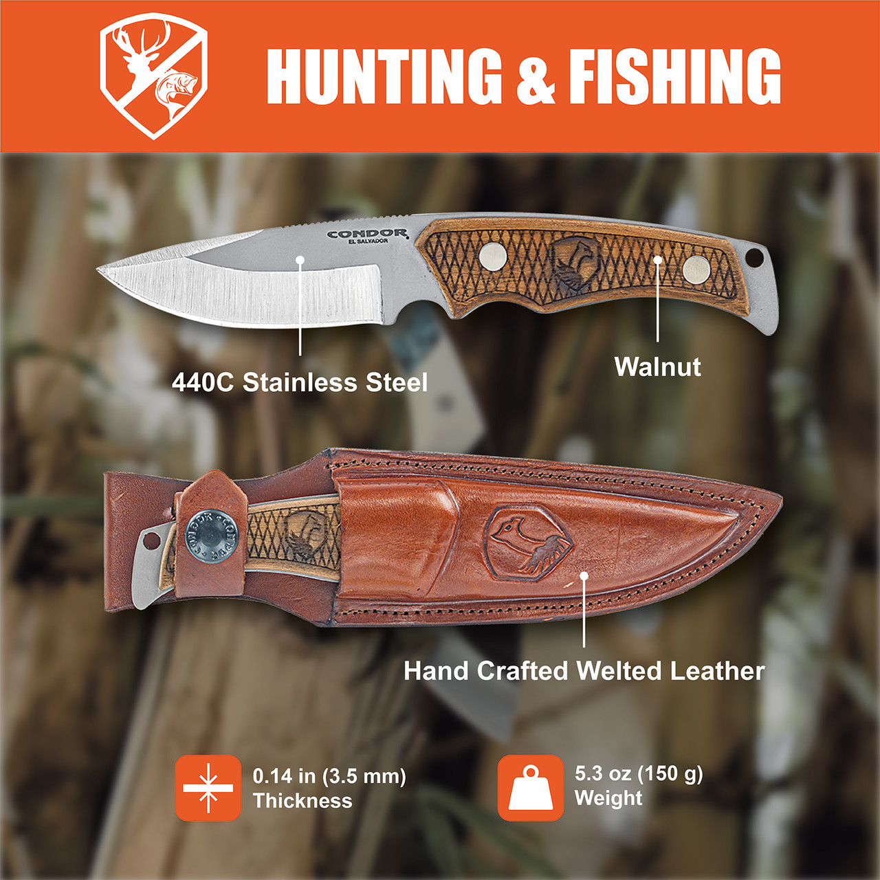OKAVANGO HUNTING KNIFE - Condor Tool & Knife Inc.
