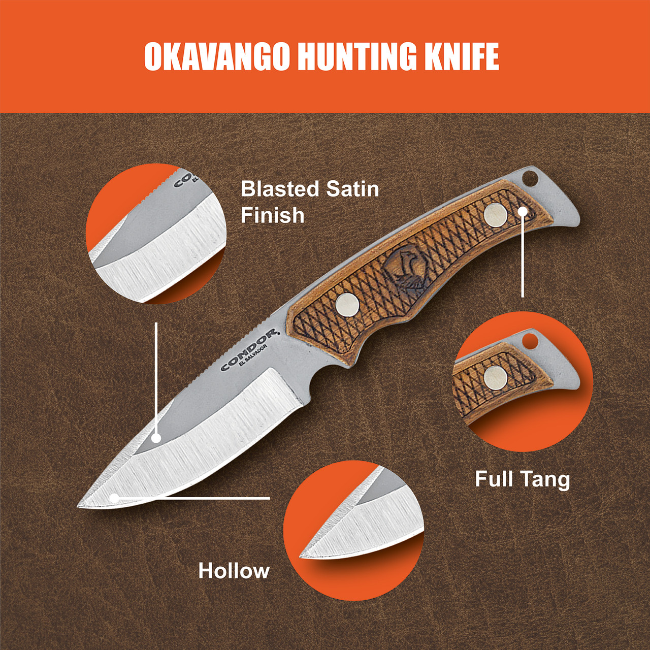 Oldmountain コカマチャン OKAVANGO HUNTING KNIFE - Condor Tool & Knife Inc.