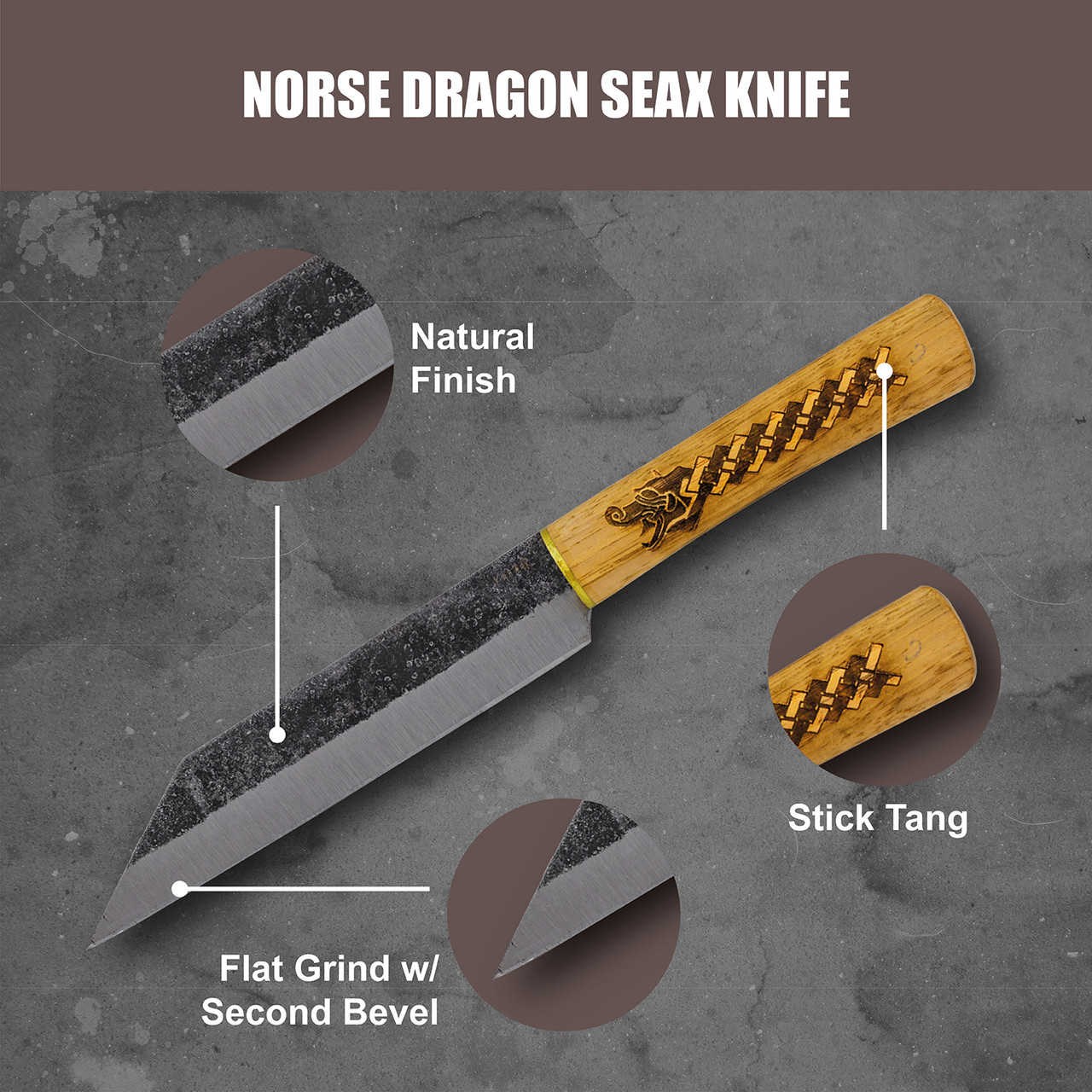 TODD TERJE INSPECTOR NORSE シールド付き NORSE DRAGON SPEAR - Condor Tool & Knife Inc.