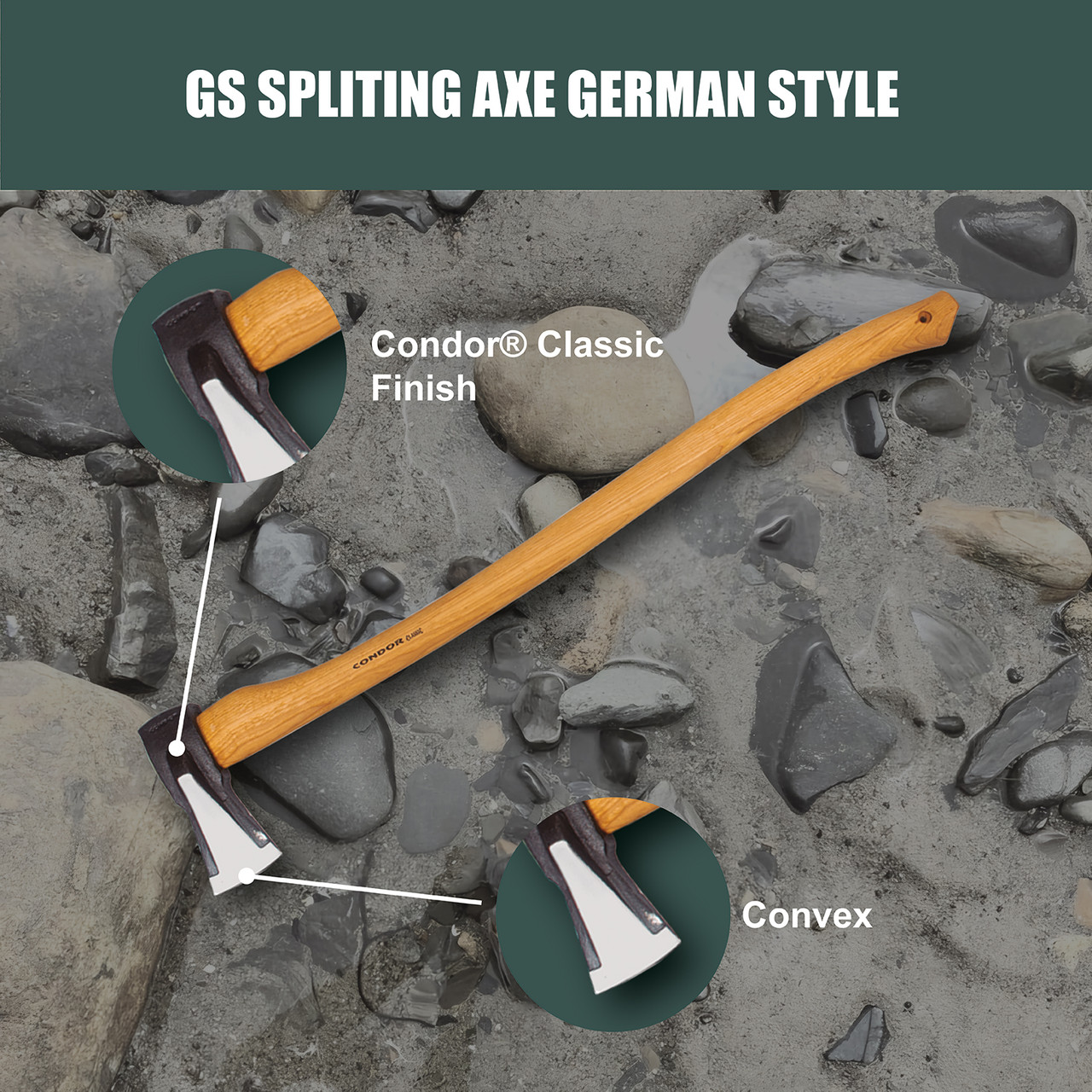 GS SPLITING AXE GERMAN STYLE - Condor Tool & Knife Inc.