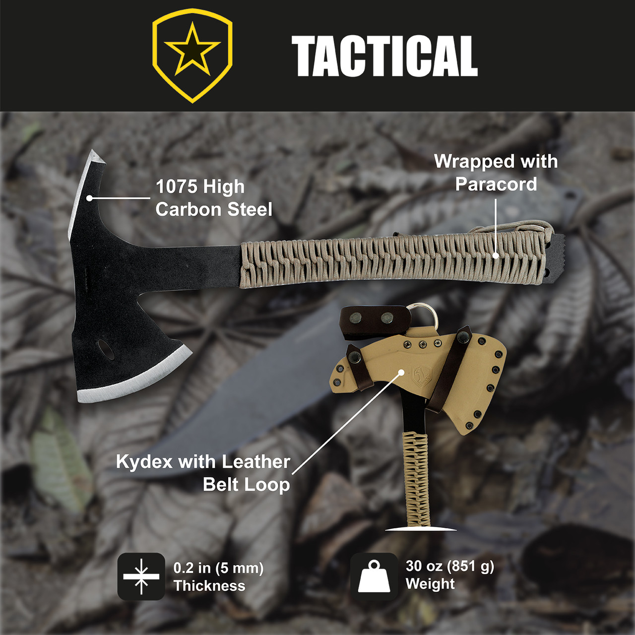 SENTINEL AXE DESERT - Condor Tool & Knife Inc.