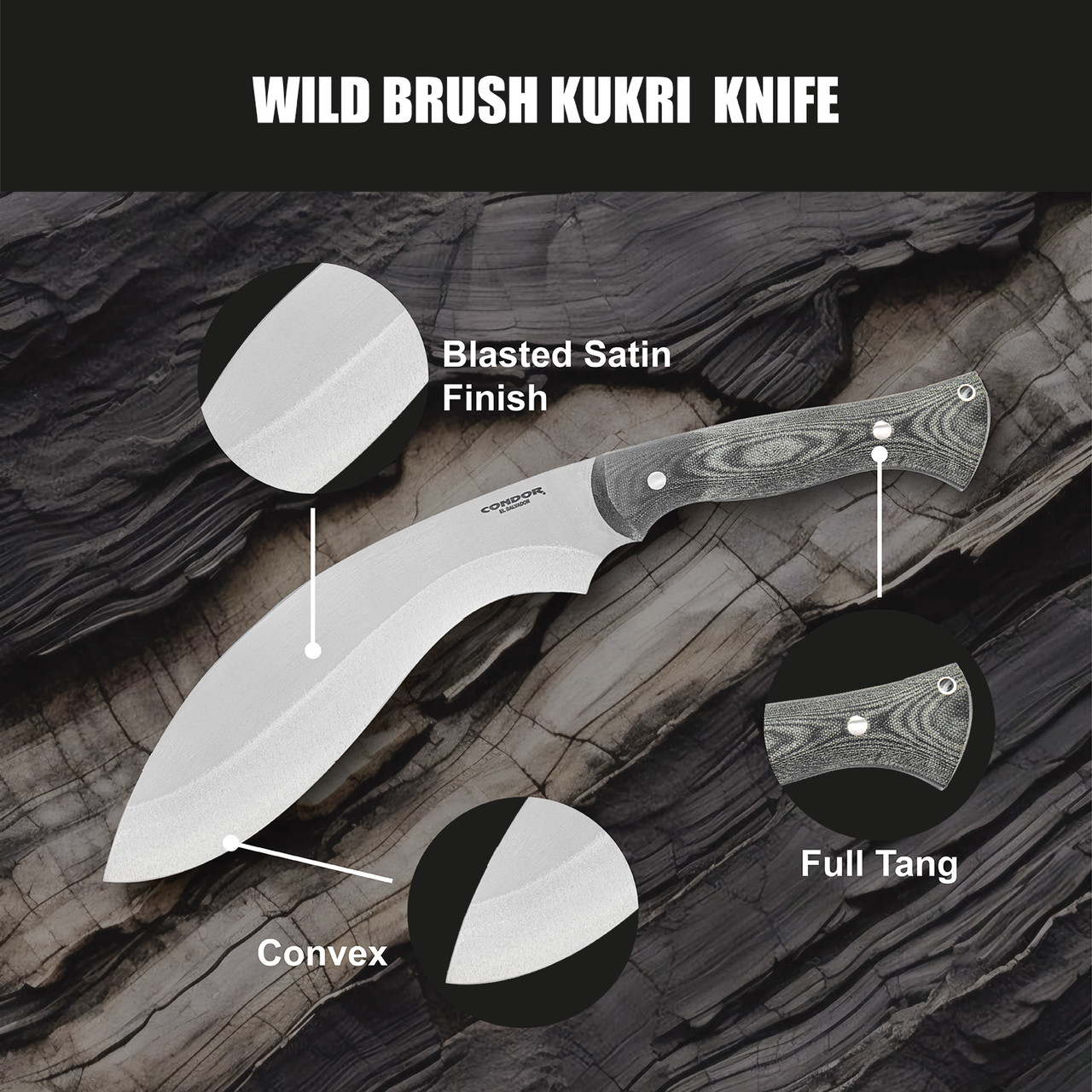 WILD BRUSH KUKRI KNIFE - Condor Tool & Knife Inc.