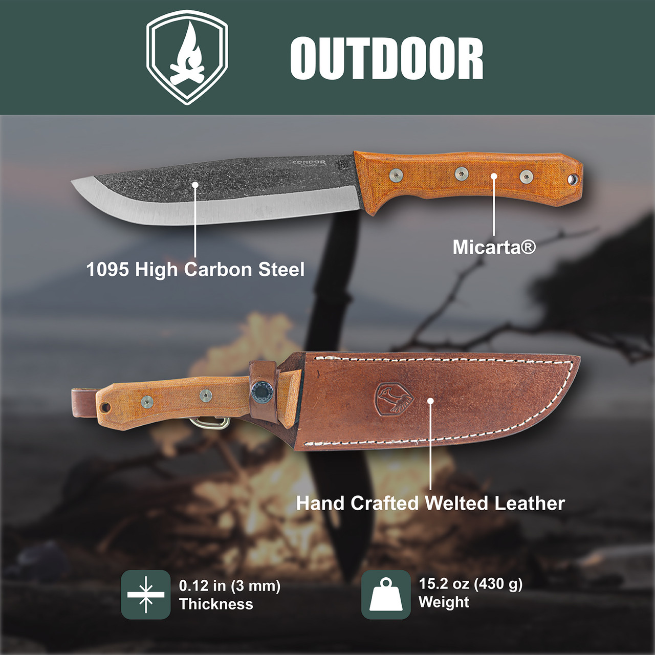 MOUNTAIN PASS CAMP KNIFE - Condor Tool & Knife Inc.