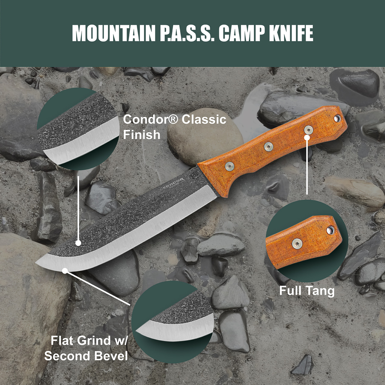 MOUNTAIN PASS CAMP KNIFE - Condor Tool & Knife Inc.