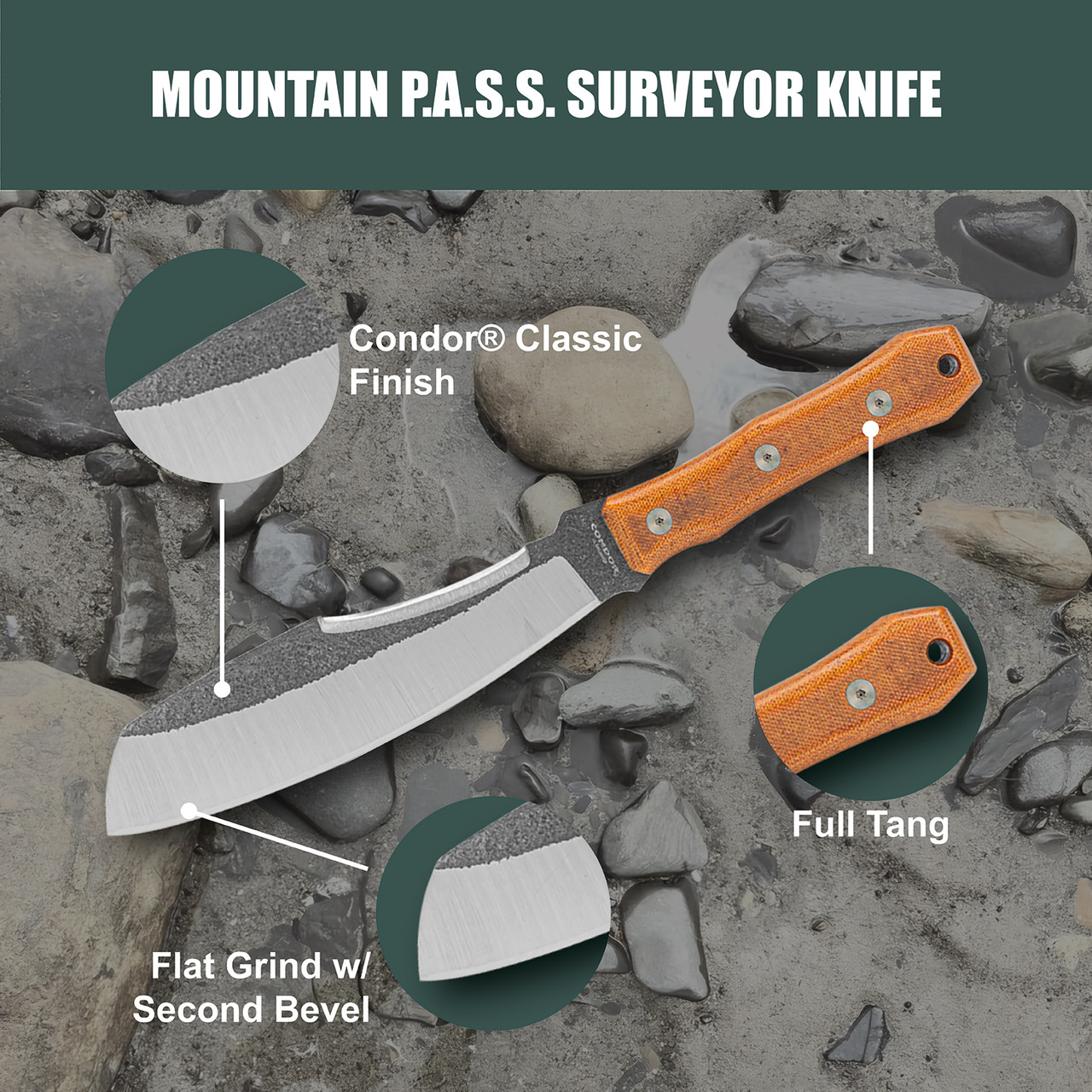 MOUNTAIN PASS SURVEYOR KNIFE - Condor Tool & Knife Inc.