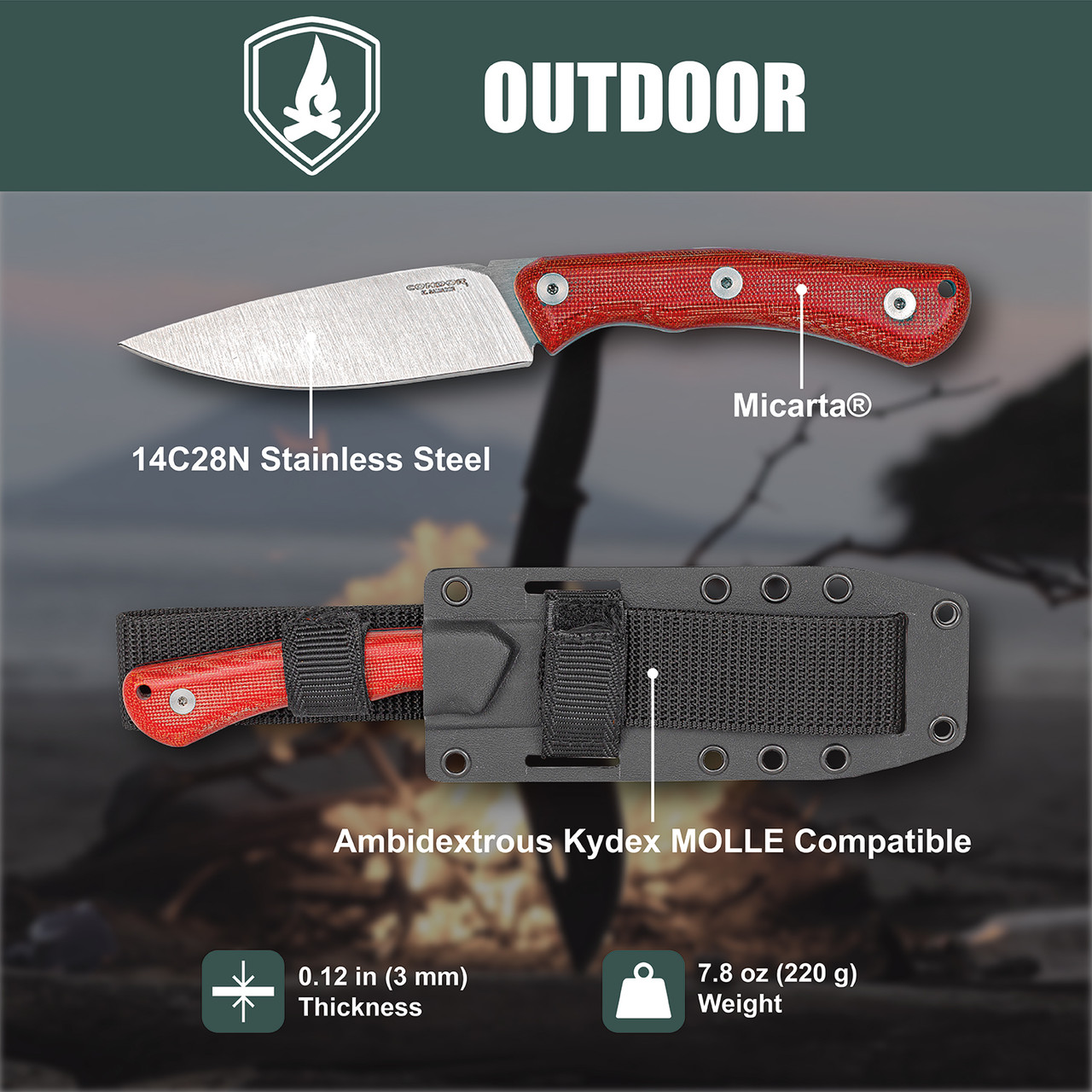 SPORT X.E.R.O CAMPFIRE KNIFE - Condor Tool & Knife Inc.
