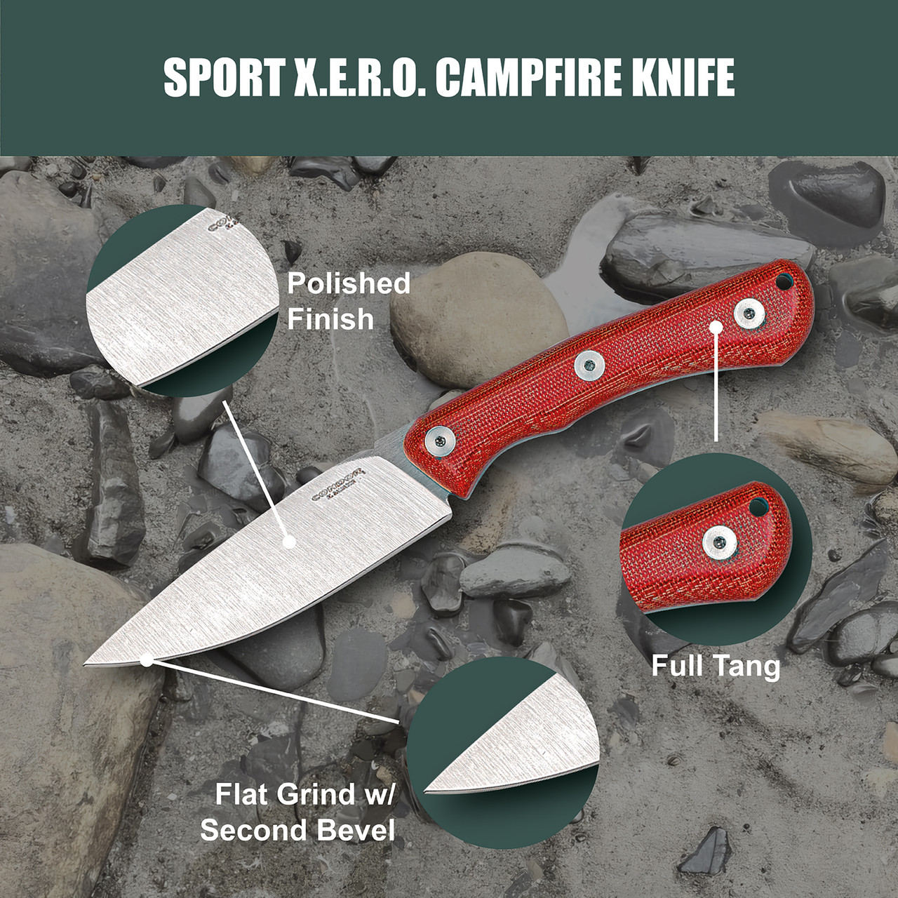 SPORT X.E.R.O CAMPFIRE KNIFE - Condor Tool & Knife Inc.