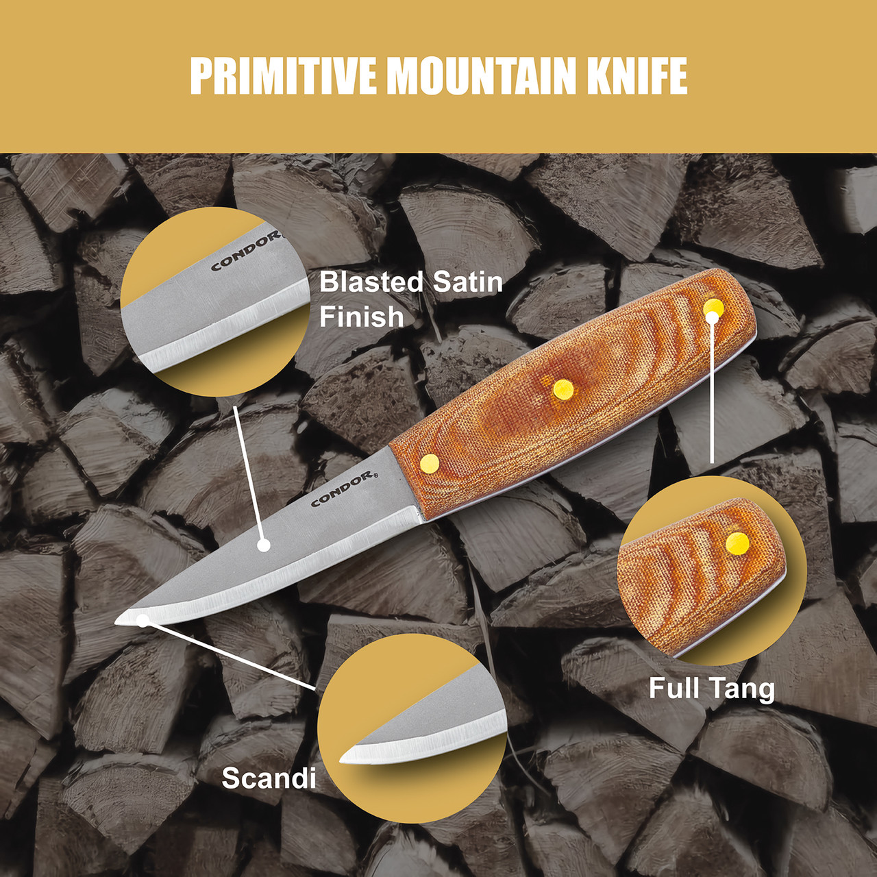 PRIMITIVE MOUNTAIN KNIFE - Condor Tool & Knife Inc.