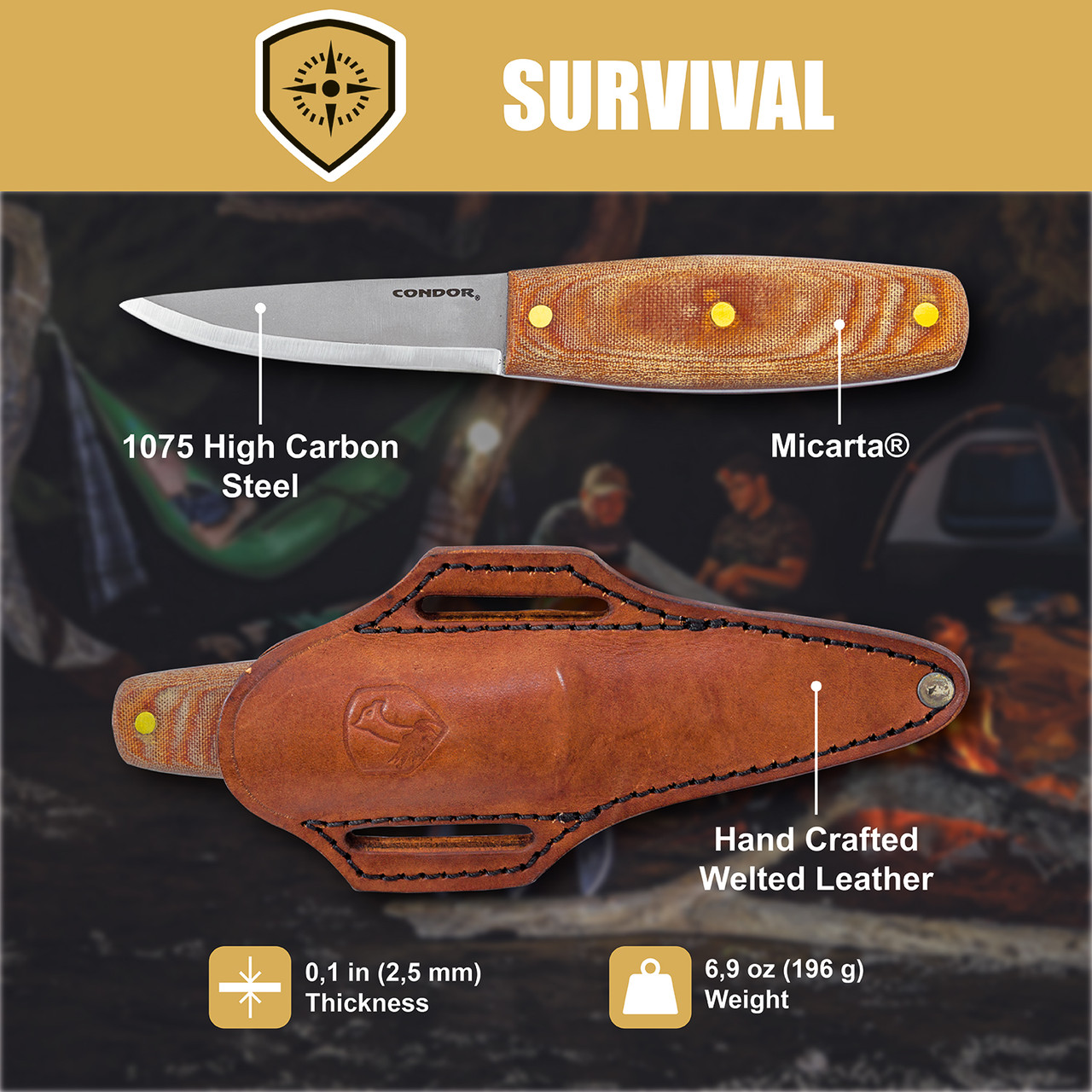 PRIMITIVE MOUNTAIN KNIFE - Condor Tool & Knife Inc.