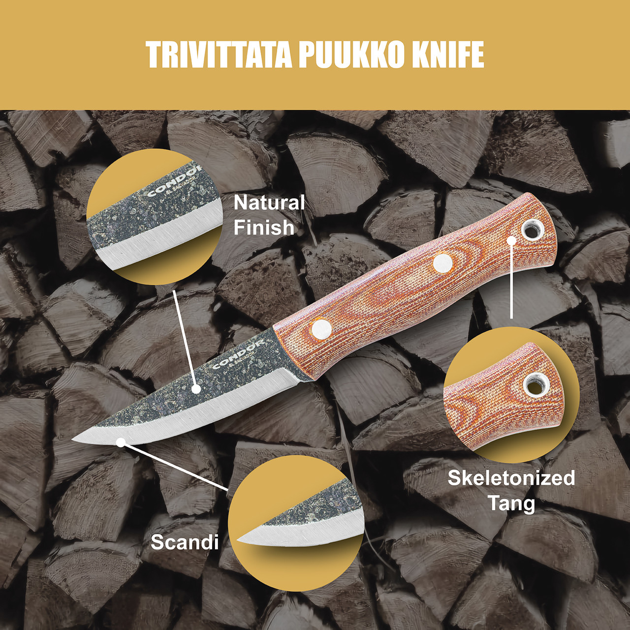 TRIVITTATA PUUKKO KNIFE - Condor Tool & Knife Inc.