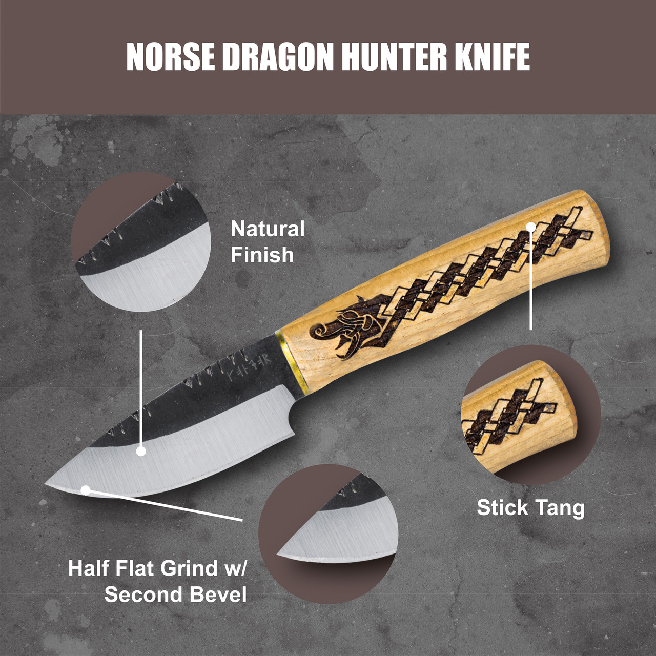 NORSE DRAGON HUNTER KNIFE - Condor Tool & Knife Inc.