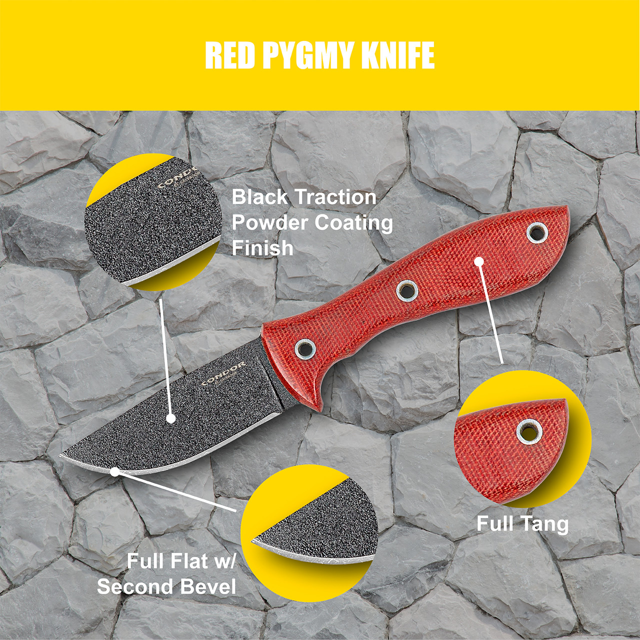 RED PYGMY KNIFE - Condor Tool & Knife Inc.