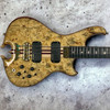 Alembic Mark King Deluxe 4, Buckeye Burl with Ebony Fretboard and Blue And Red LED's *IN STOCK*