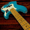 Fender AM Pro II P-Bass, Miami Blue / Maple  4 String Bass At Bass  Central