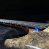 Alembic Stanley Clarke Signature Deluxe, Buckeye Burl with Ebony and Red / Blue LED's