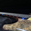 Alembic Stanley Clarke Signature Deluxe, Buckeye Burl with Ebony and Red / Blue LED's *IN STOCK*