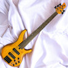Yamaha TRBX 605FM 5-String Bass, Matte Amber w/ Rosewood