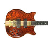 Alembic Stanley Clarke Sign Deluxe, Cocobolo / Ebony / Green and Amber LED's 4 String Bass At Bass Central