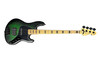 Sandberg Cal. TM-4 Superlight, Green Burst with Roasted Maple/ Roasted BEM FB 4 String Bass At Bass Central
