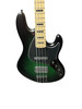 Sandberg Cal. TM-4 Superlight, Green Burst with Maple Neck/ Maple FB, Black Blocks  4 String Bass At Bass Central