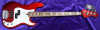Lakland Skyline 44-64 Custom (1.5" Jazz Taper), Candy Apple Red /Rosewood *On Order, ETA Feb. 2022