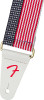 Fender USA 2" Cotton Strap, RED / WHITE / BLUE