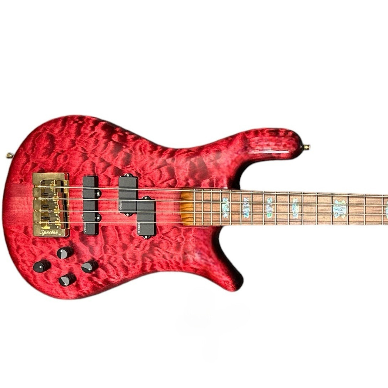 ベース Spector USA NS-4H2 Platinum Spector NS-4H2-FM USA 4-String Bass Guitar Golden