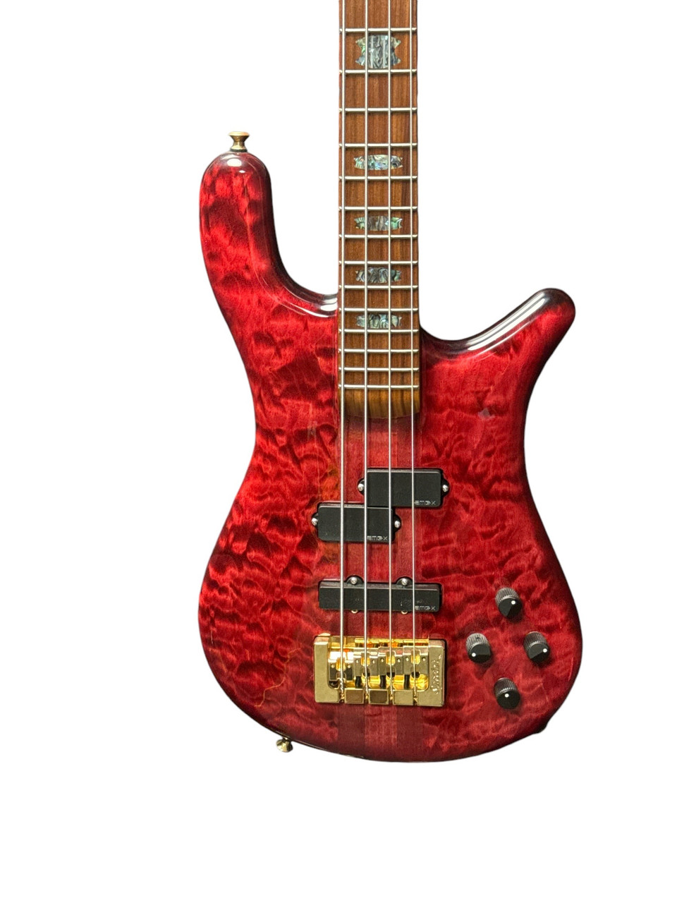 ベース Spector USA NS-4H2 Platinum Spector NS-4H2-FM USA 4-String Bass Guitar Golden