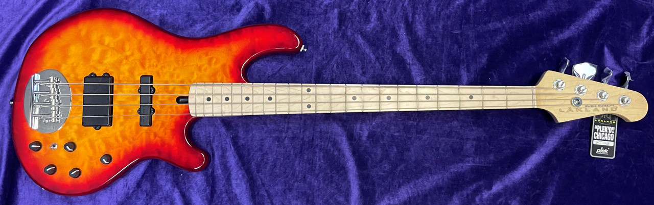 サンバースト エレキギター Lakland Skyline 44-02 Deluxe, Cherry Sunburst w/ Maple *On Order