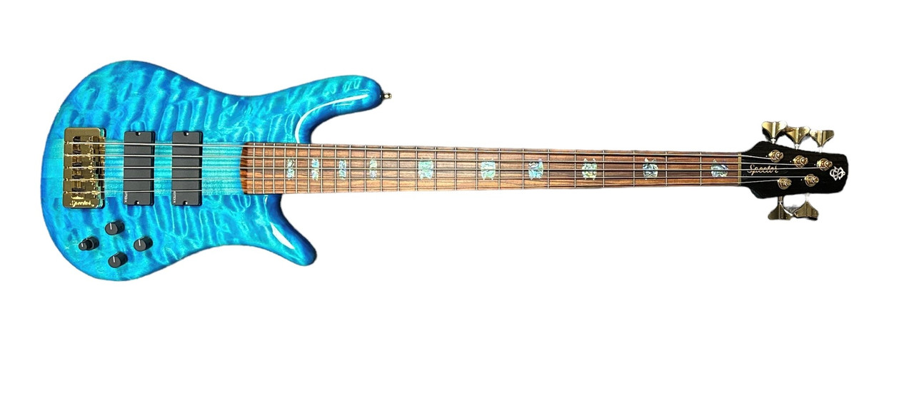 Spector USA NS-5XL, Bahama Blue w/ Pau Ferro and HAZ-LAB Preamp
