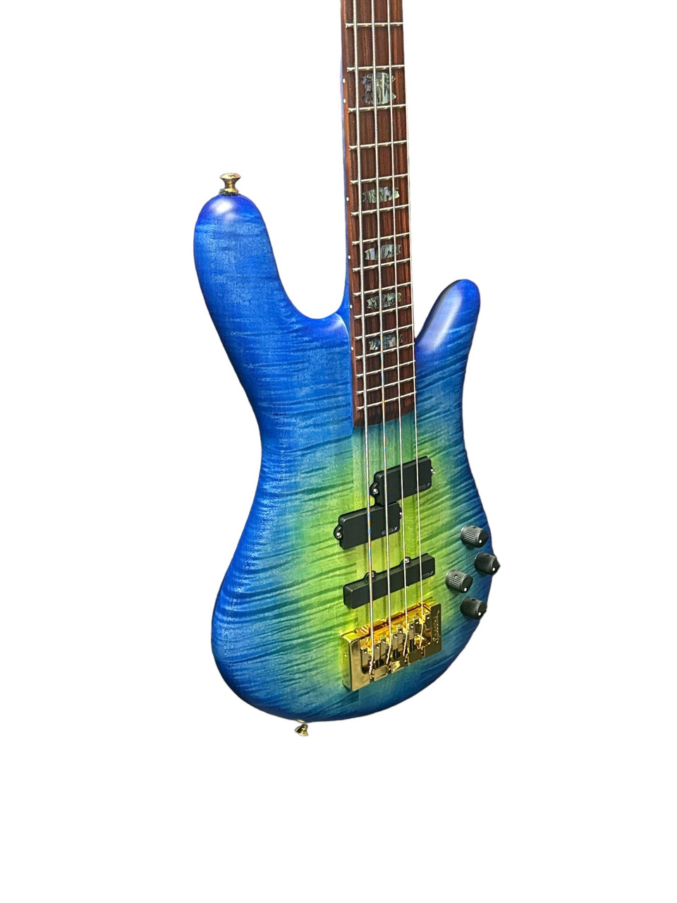 Spector USA NS-2, Custom Matte Green-Blue Burst w/ Haz-Lab / 1.5