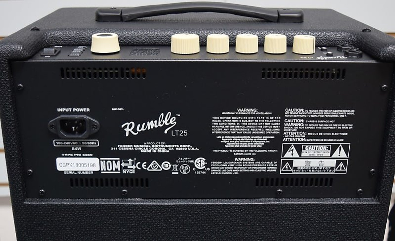 Fender Rumble LT 25 Bass Combo Amp, Programmable Effects - Bass