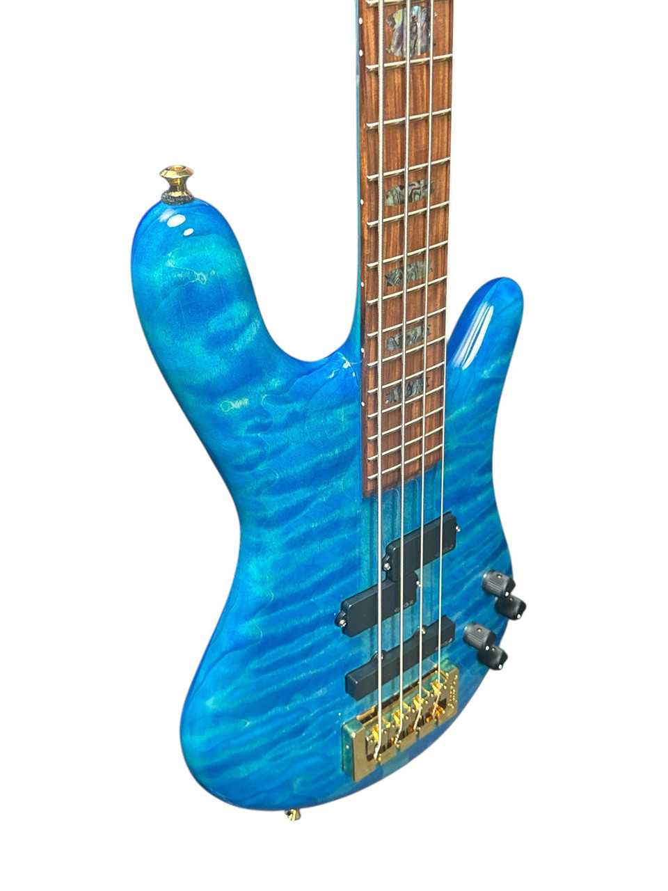 Spector USA NS-2, Bahama Blue Gloss / Pau Ferro 1.5 Nut 8 LBS *On