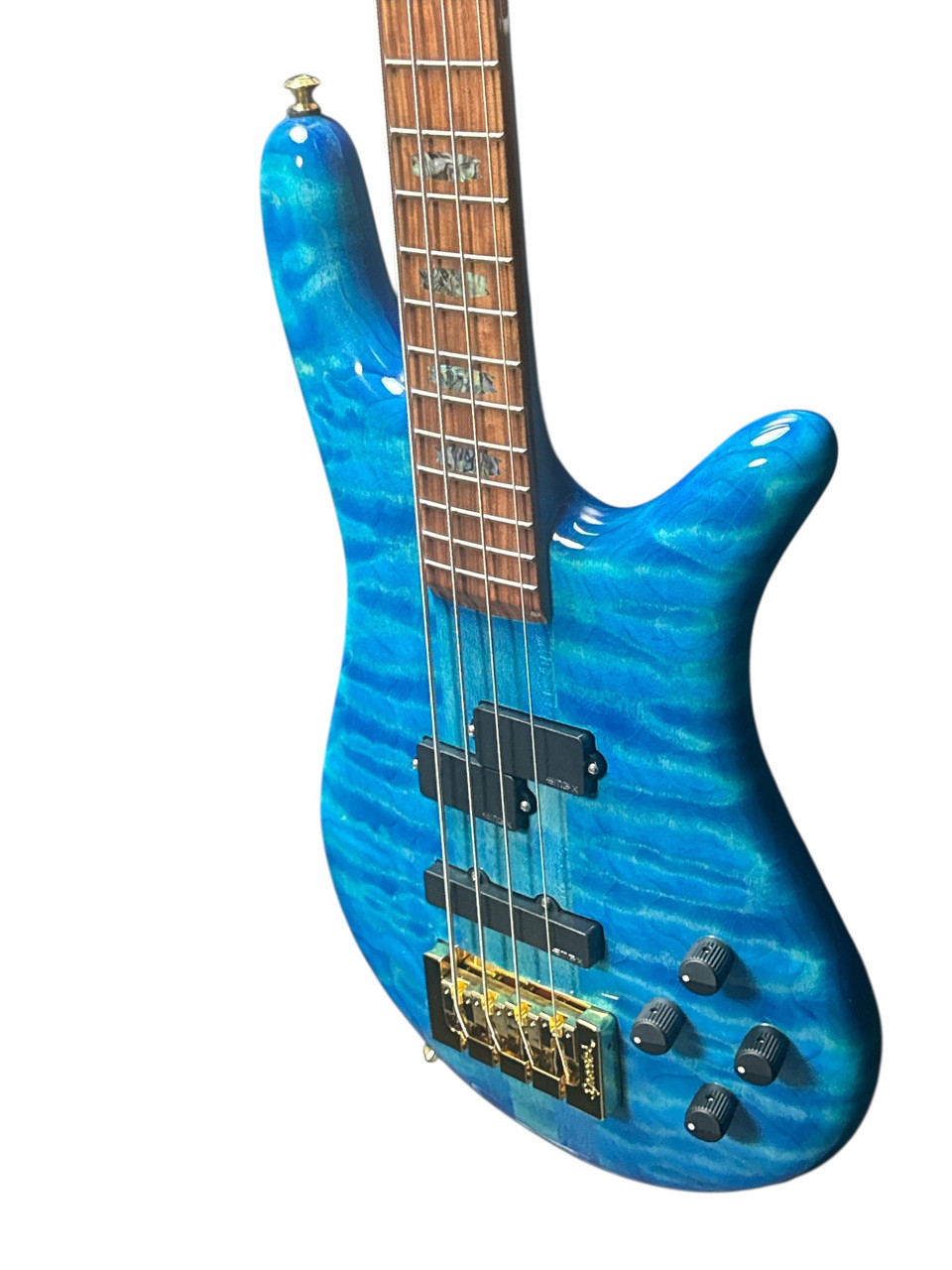 Spector USA NS-2, Bahama Blue Gloss / Pau Ferro 1.5 Nut 8 LBS *On