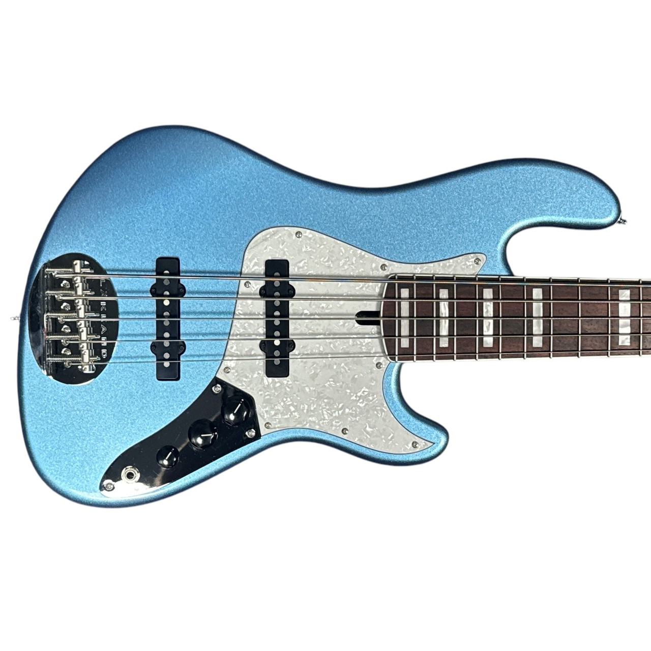 Caribou Lodge x Duncan アルミニウムピークハンド Lakland Skyline Darryl Jones 5, Lake Placid Blue / Rosewood *On