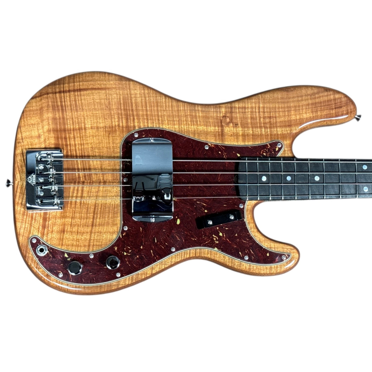 Fender Custom Shop NOS Artisan Precision Bass, KOA/Ebony 9.8 LBS