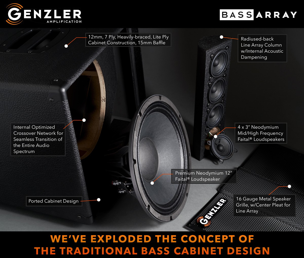 Genzler Amplification Bass Array 12-3 STRAIGHT Cabinet