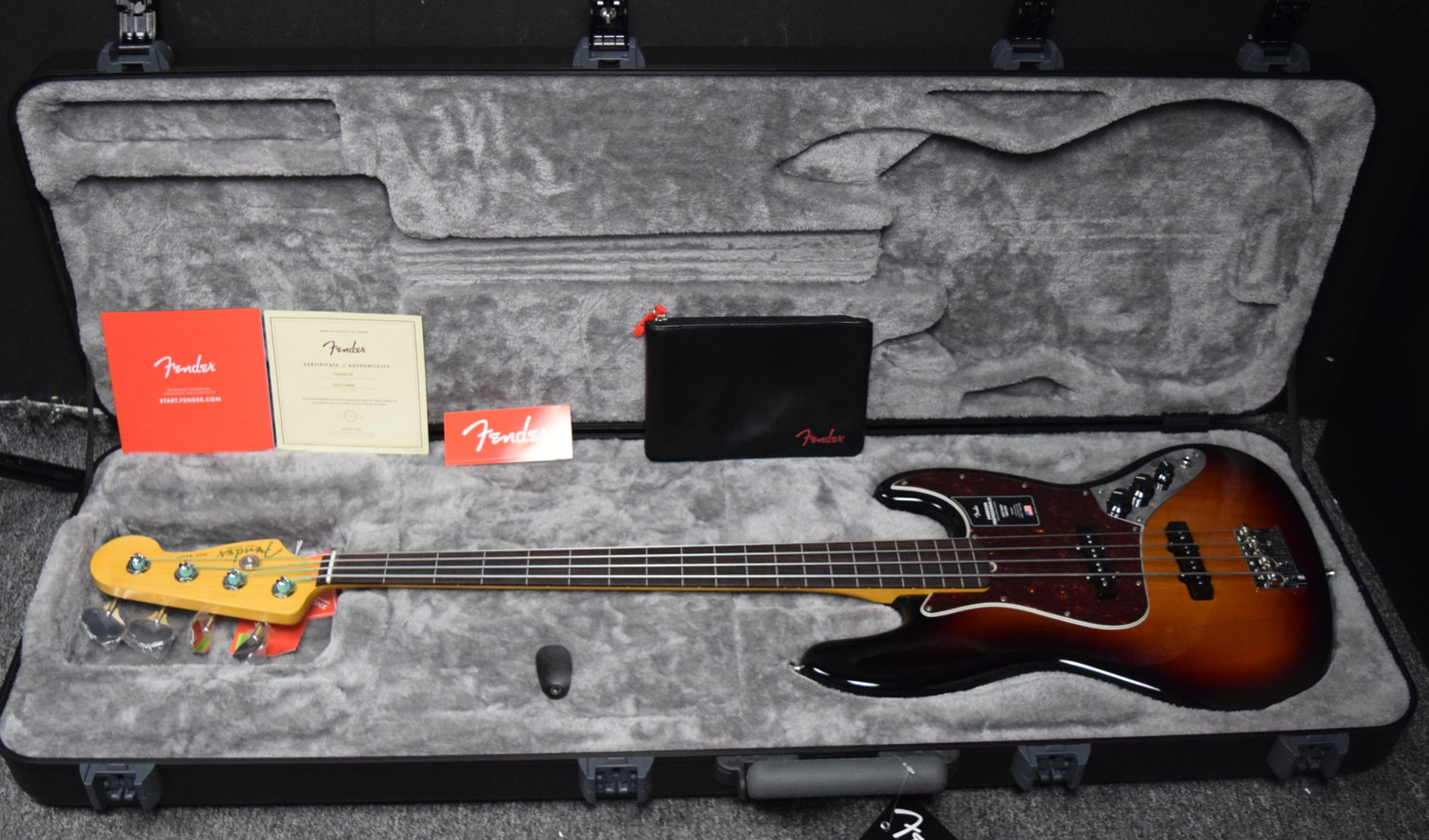 Fender AM Pro II FRETLESS Jazz, 3-TSB / Lined Rosewood *Factory