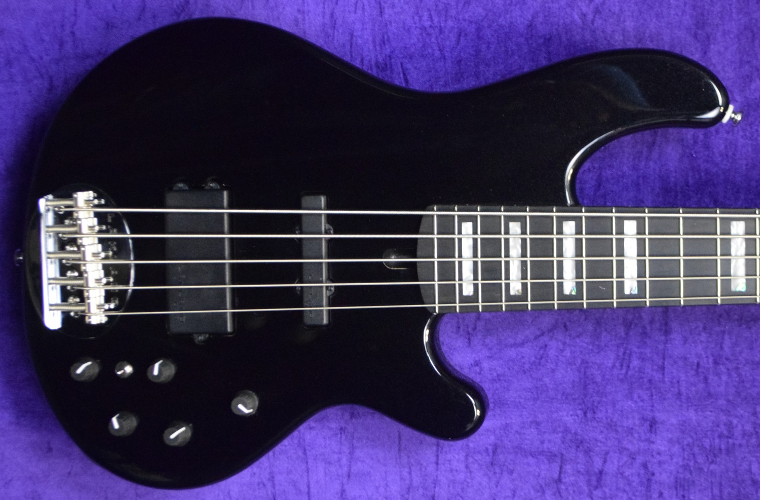 Lakland Skyline 55-02 Custom, Black Sparkle w/ Ebony *On Order