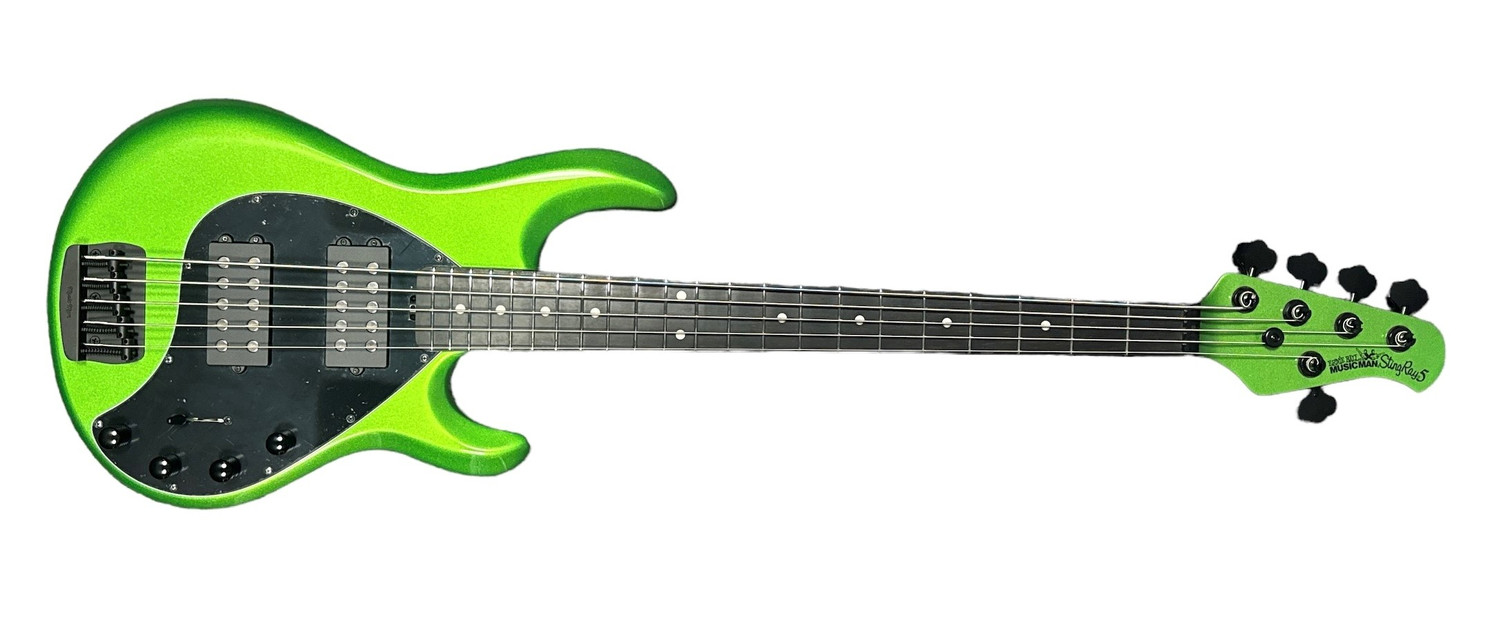 Ernie Ball Music Man StingRay 5 HH Special, Kiwi Green / Ebony *IN