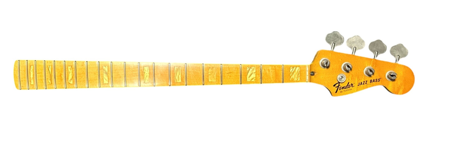 Fender 1976 Jazz Bass Neck, Maple Fingerboard, White Block Inlays