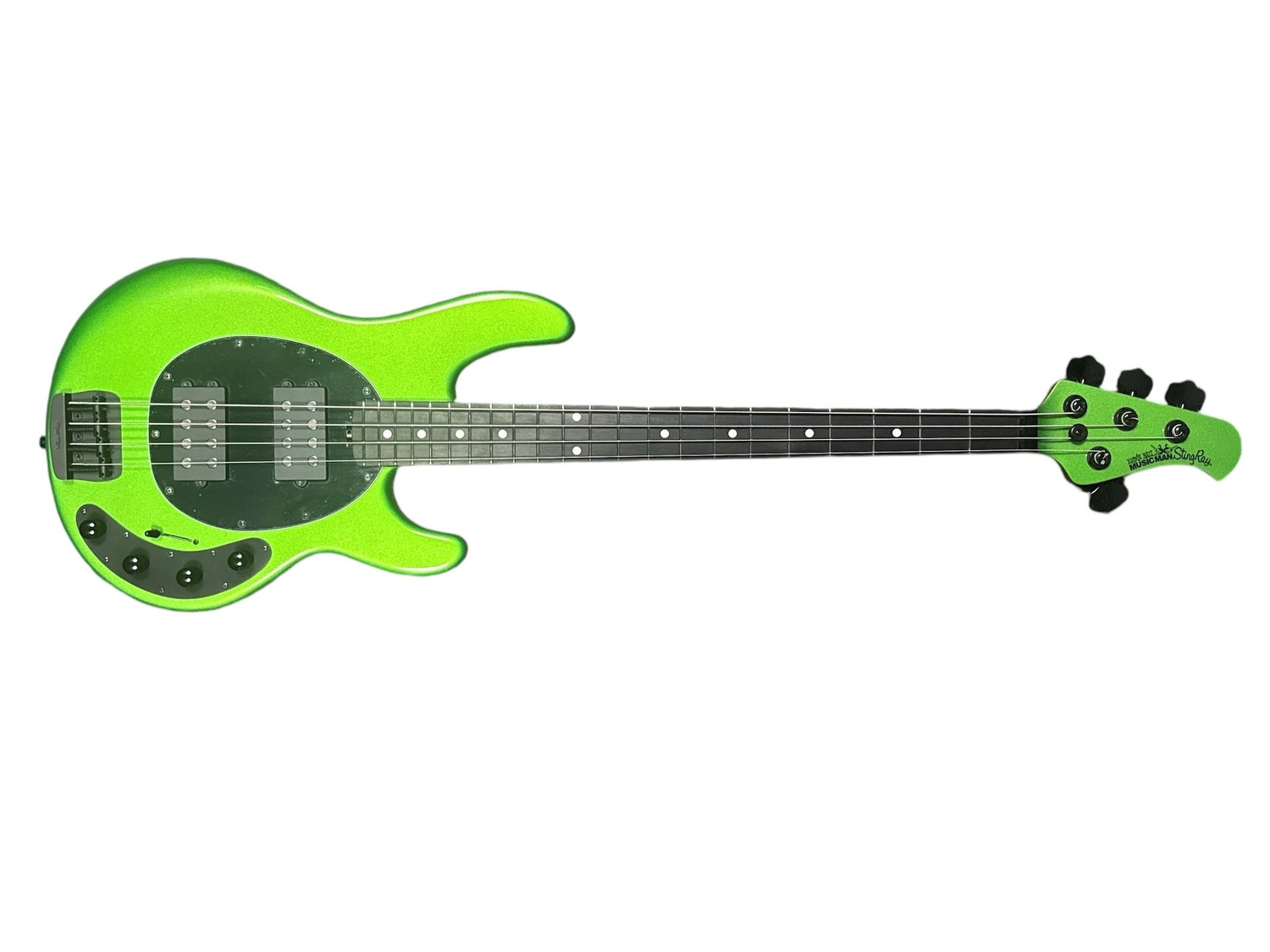 ベース Music Man USA Stingray 4 Ernie Ball Music Man StingRay 4 HH Special, Kiwi Green / Ebony 8.2