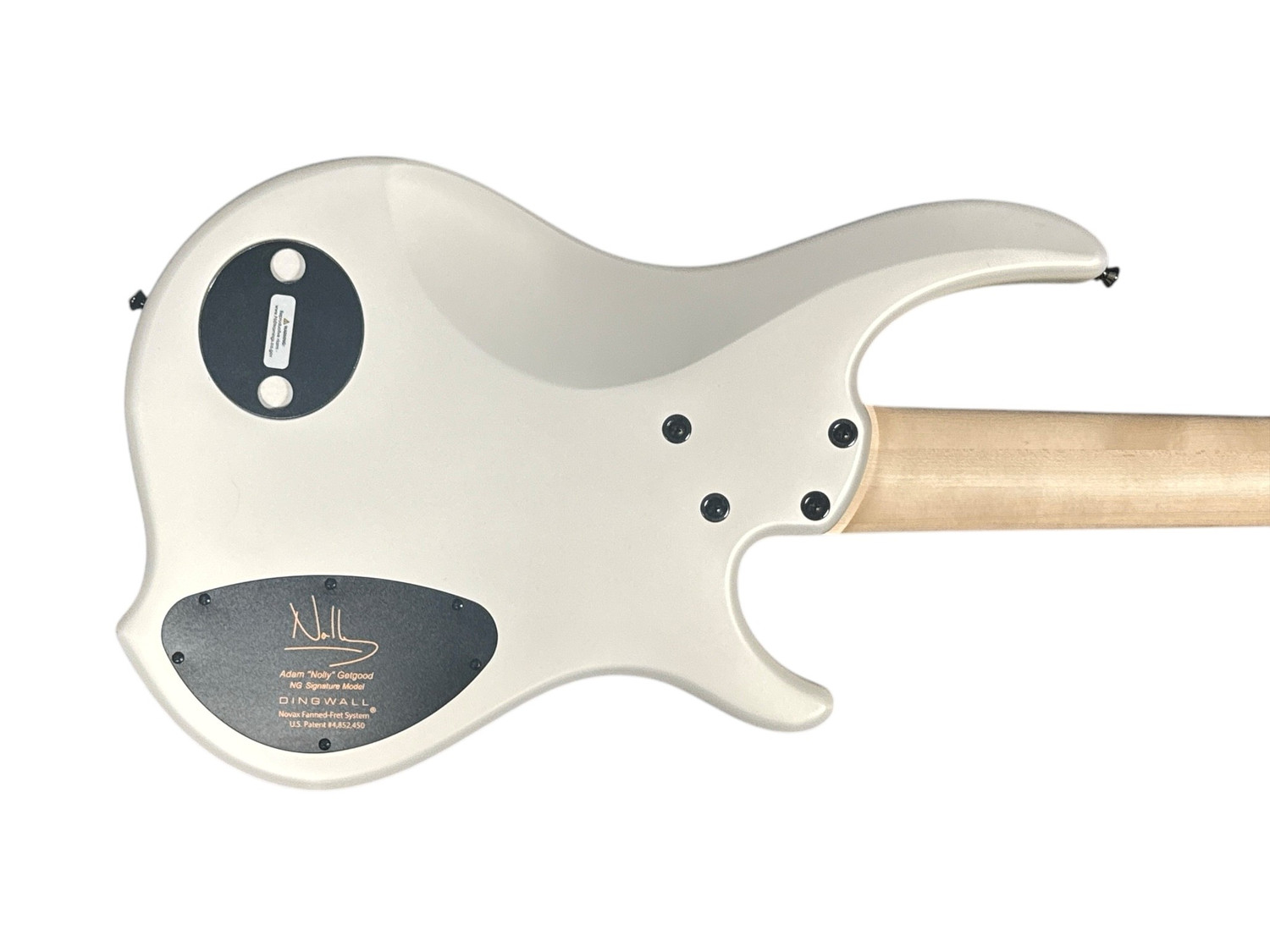 Dingwall NG-3 (5) *LEFTY*, Ducati Matte Pearl White / Maple *In Stock*