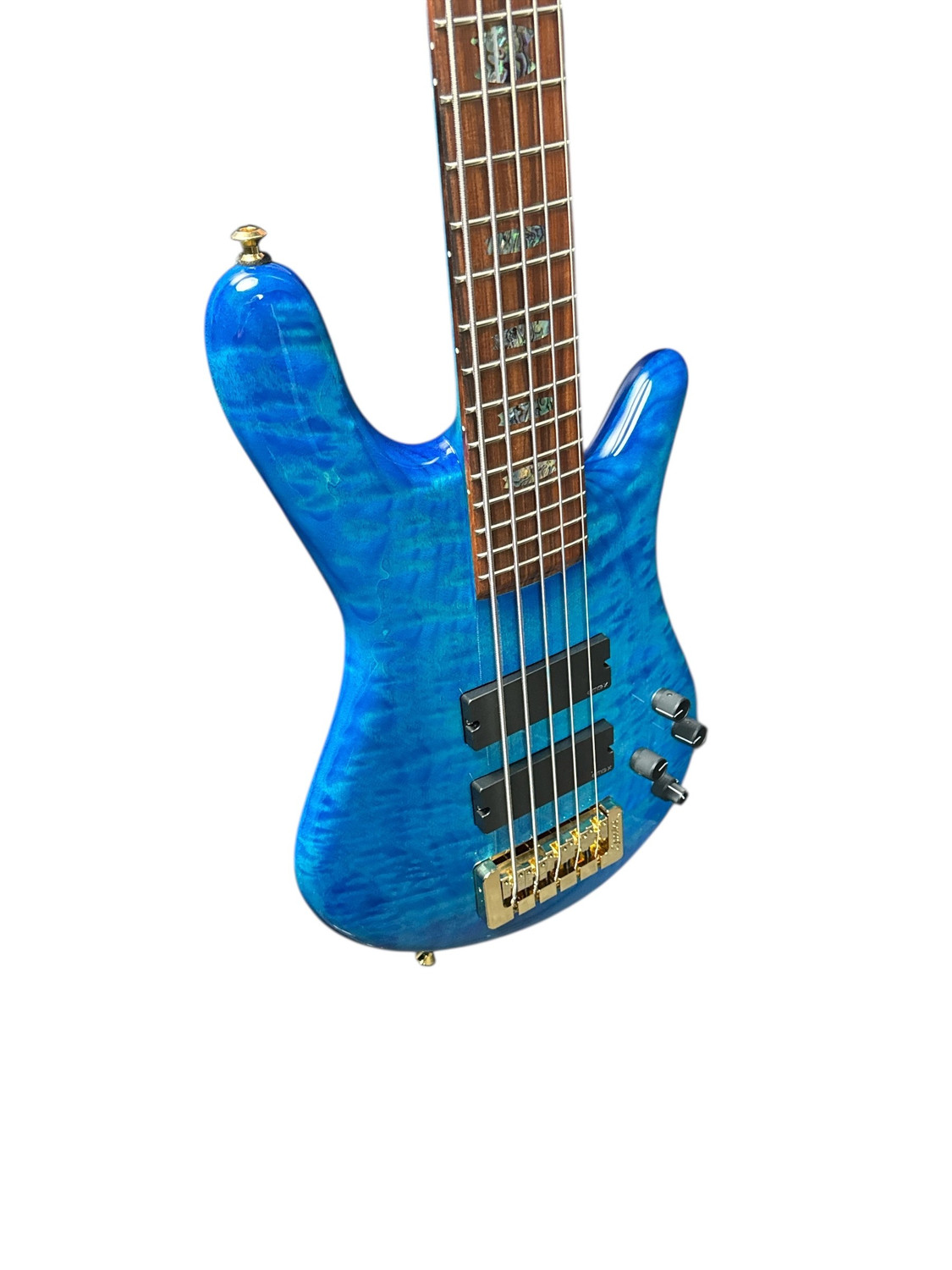 Spector USA NS-5XL, Bahama Blue w/ Pau Ferro and HAZ-LAB Preamp