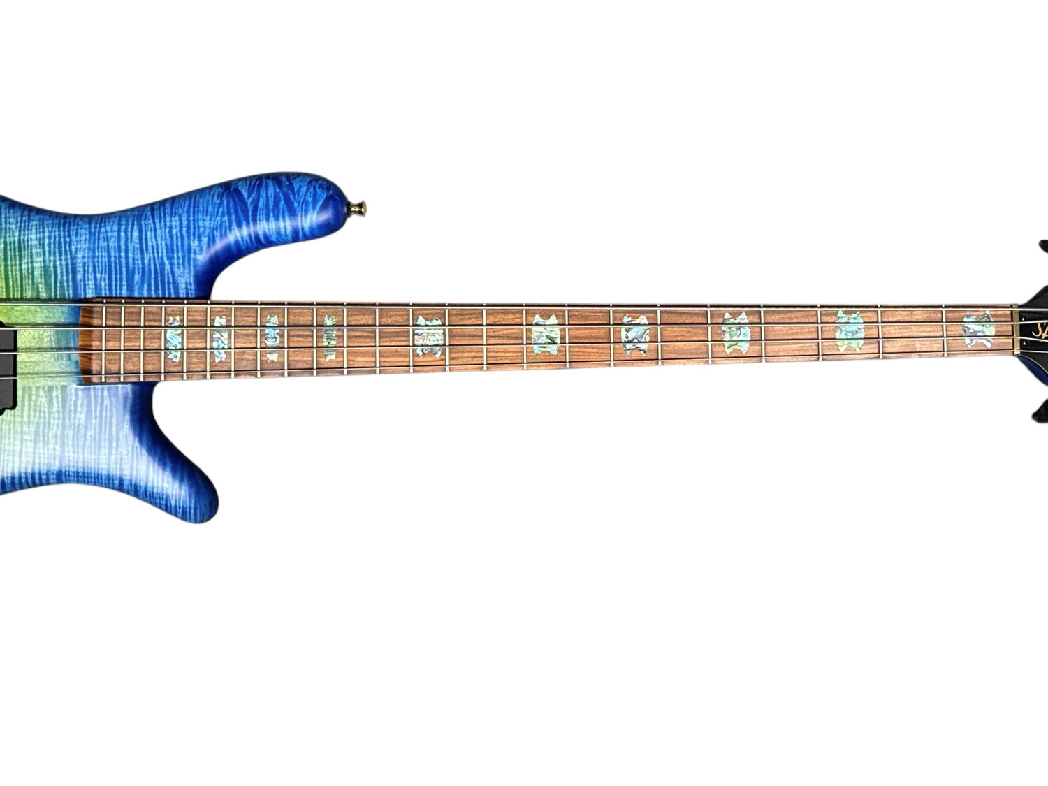 Spector USA NS-2, Custom Matte Green-Blue Burst w/ Haz-Lab / 1.5