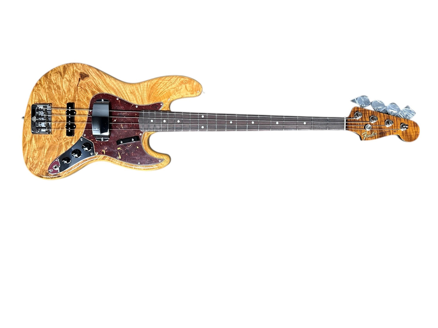 ベース Fender Mexico Jazz Bass w/Custom Shop PU Fender Custom Shop NOS Artisan Jazz Bass, Flame Maple Burl